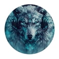 thumbnail image 4 of WYYP Round Tablecloth - The Hungry Appearance of the Wolf Searching for Food, The Fierce Hunter - Full Width Single-Sided Printing - 100% Polyester Fiber - Waterproof White, 4 of 8