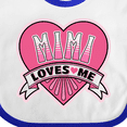 thumbnail image 4 of Inktastic Mimi Loves Me Girls Granddaughter Girls Baby Bib, 4 of 4