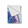 thumbnail image 2 of Wording Soft Flannel Fleece Throw Blanket, Inspirational Words on Watercolor Brushstroke Background Retro Print, Cozy Plush for Indoor and Outdoor Use, 70" x 90", Blue Purple, by Ambesonne, 2 of 6