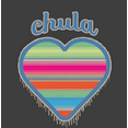 thumbnail image 2 of Chula Mexican Woven Heart Sarape Adult Charcoal Crew Neck Short Sleeve Tee-Large, 2 of 4