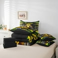 thumbnail image 4 of Erosebridal Racing Car Bedding Sets Twin Size,Geometric Plaid Comforter Sets with Sheets,Yellow Green Bed in a Bag Twin size,Super Cozy Sport Bedroom Decorative,Reversible,7pcs, 4 of 6