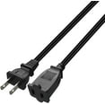 thumbnail image 2 of Short 1-Foot Nema 1-15P to 1-15R Extension Cable,US 2-Prong Male-Female Extension Power Cord (NO Polarized), 2 of 10