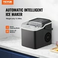 thumbnail image 2 of VEVOR Portable Ice Maker with Scoop and Basket Make Ice 26lbs or 33lbs Ice in 24Hrs 2 Sizes Bullet Ice for Home Kitchen 26Lbs, 2 of 5