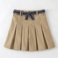 thumbnail image 6 of FRSASU Uniform Skirt for Girls High Waist Mini Preppy Pleated Skirts with Shorts Graduation Back to School Skort Khaki, 6 of 8