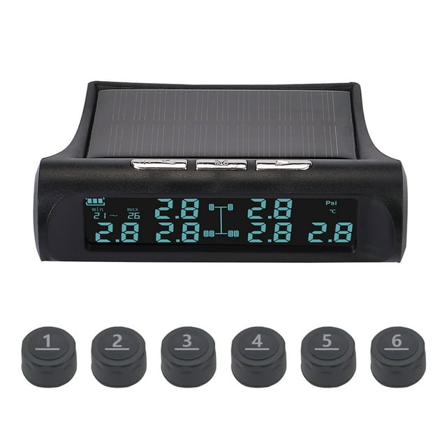 Kit de Monitoreo de Presión de Neumartos, de Monitor de Presión de los Neumática para el Vehículo de 6 Ruedas Con Energía Solar Para Camiones, Vehículos