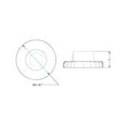thumbnail image 3 of WB250U32D Wall Mount Concave Flush Bumper, 2-1/2" Diameter, Satin Stainless Steel Finish, 3 of 3