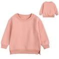 thumbnail image 2 of Toddler Boys Girls Pullover Sweatshirt Children's Solid Plus Babies Color Top Coat Girls Tops Size 2-3T, 2 of 5