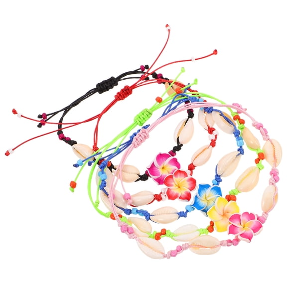 OULII 5Pcs Handmade Bracelet for Women with Conch Charms