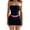 Black, variant on Joernso Women's Two Piece Skirt Set Strapless Bandeau Tube Crop Top And Bodycon Mini Skirt Set Summer Club Outfit