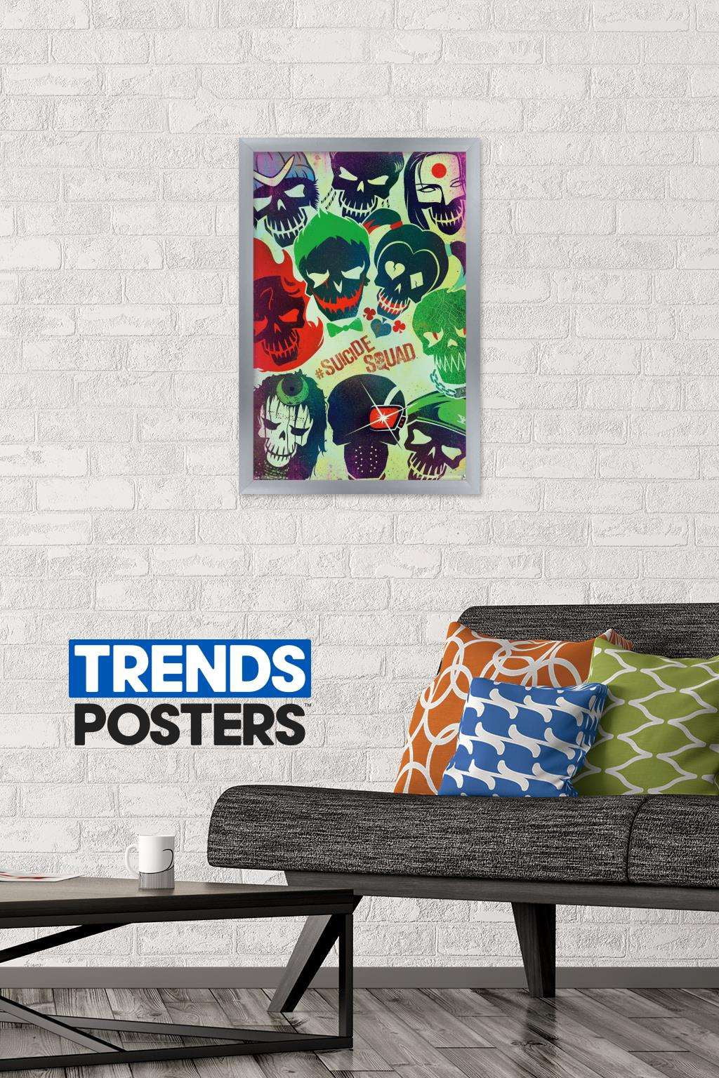 DC Comics Movie - Suicide Squad - Faces Wall Poster, 14.725" x 22.375", Framed