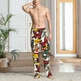 thumbnail image 2 of Honiee Retro Floral Butterfly for men - a sleek fusion of Straight Pajama Pants, versatile Lounge Pants, and cozy Sleepwear, all rolled into one-X-Large, 2 of 6
