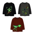 thumbnail image 3 of HuaAngel Boys Cotton Long Sleeve T-Shirt Crew Neck Funny Print Shirt 3 Packs Sizes 2-7, 3 of 7