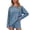 Blue #6, variant on Womens 2 Piece Leopard Print Short Sets Loose Fit Crew Neck Tops and Elastic Waist Shorts Fall Lounge Outfit ,2XL