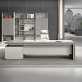 thumbnail image 4 of Minimalist Fashion Office Desk Nordic Long Drawers Wooden Single Designer Set Desk Tables Floor Mesa Computador House Furniture My Lux Decor Round, 4 of 30