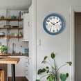 thumbnail image 7 of 13 Inch Retro Wall Clock,Indoor and Outdoor,Quartz,Analog,Waterproof,Thermometer,Blue, 7 of 7