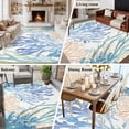 thumbnail image 5 of 6'x9' Area Rugs, Ocean Botanical Indoor Outdoor Area Rug for Living Room Bedroom, Summer Coastal Sea Blue Green Coral Washable Bathroom Rugs Kitchen Floor Carpet Mats Home Decor Aesthetic, 5 of 8