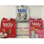 Japanese Snacks Glico Pocky Chocolate Biscuit Stick, family 9 Packs Party Pack (3 packs)