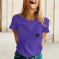 thumbnail image 2 of TSADFHJI Chemises pour Femmes TTG T-Shirt à Manches Courtes Imprimé de Printemps pour Femmes à Col Rond Haut, 2 of 5