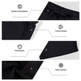 thumbnail image 4 of Awwp Men Set American Casual Summer Linen Men's Suit Loose Long Sleeved Short Pants And Shirt Set for Men Black L, 4 of 6
