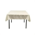 thumbnail image 1 of LA Linen TCpop52x52-IvoryP25 Polyester Poplin Square Tablecloth, Ivory - 52 x 52 in., 1 of 4