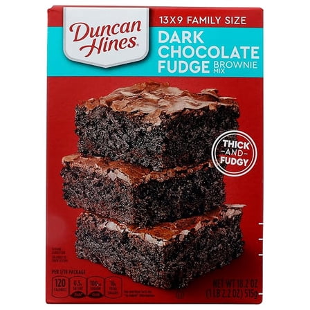 2 pack Duncan Hines Dark Chocolate Fudge Brownie Mix, 18.2 OZ