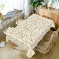 thumbnail image 2 of Golden Leaf Botanical Rectangle Tablecloth,52x70 Inch,Stain‑Resistant Decorative Table Cover for Kitchen Table Holiday Home Use, 2 of 6