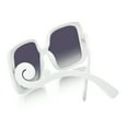 thumbnail image 3 of Square Sunglasses for Women Big Designer Baroque Swirl Temple Uv400 Protection, 3 of 4