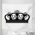 thumbnail image 1 of Empress Tapestry, Monochrome Abstract Classic Royalty King Queen Crown on Plain Backdrop, Fabric Wall Hanging Decor for Bedroom Living Room Dorm, 5 Sizes, White and Charcoal Grey, by Ambesonne, 1 of 1