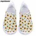 thumbnail image 1 of Zapatos de enfermera ligeros y suaves para mujer de Doginthehole, zapatos planos casuales con estampado de girasoles de tendencia clásica, zapatos de malla cómodos de verano, 1 of 5
