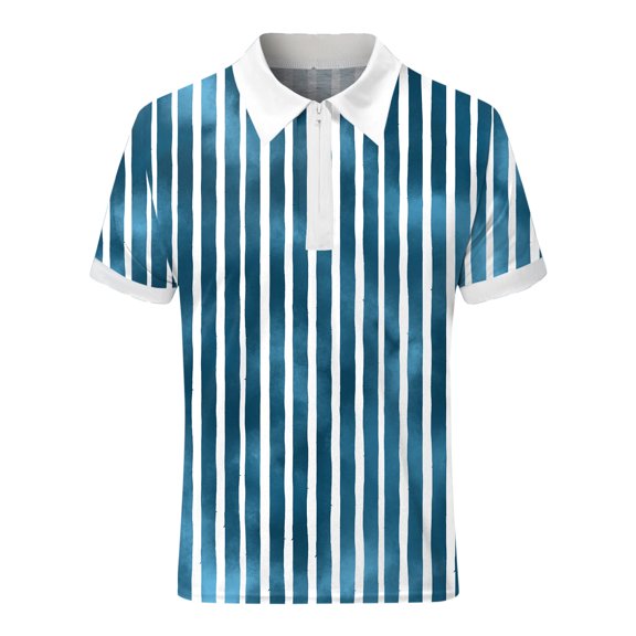 Aayomet Mens Polo Shirts Short Sleeve Mens Long and Short Sleeve Polo Shirts Pocket Casual Solid Cotton Blend Drop Cut Collared Polo Shirts for Men,Blue M