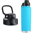 thumbnail image 1 of TRAHOO-Lid for Bubba Water Bottle, Auto Spout Lid for Bubba Trailblazer 24 32 40 oz Water Bottle, 2 Pack Lid Compatible with Bubba Flo Kids 16oz Wide Mouth Water Bottle, Portable Replacement Lid（2pcs, 1 of 4