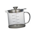 thumbnail image 4 of Botella grande de aceite de vidrio de borosilicato alto con tapa, dispensador grande de aceite transparente fácil de usar 1000ML, 4 of 9