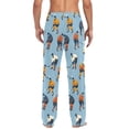 thumbnail image 4 of FORMRS Mens Pajama Pants with Pockets Cotton Sleepwear Lounge Bottoms Sizes S-2XL, Blue Hockey Pattern, 4 of 7