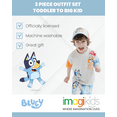 thumbnail image 2 of Bluey Bingo Drop Shoulder T-Shirt French Terry Shorts and Adjustable Snapback Baseball Cap 3 Piece Outfit Set Toddler to Big Kid, 2 of 5
