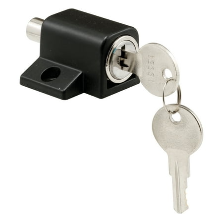 Prime-Line Products S 4005 Black Finish Push-In Sliding Door Keyed Lock