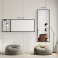 thumbnail image 6 of GIANNA 71"x26" Modern Full-Length Mirror with Stand or Wall, Black Aluminum Frame for Bedroom or Livingroom, 6 of 7