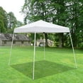 thumbnail image 3 of 8 X 8 FT Pop-Up Slant Leg Canopy Tent, Reinforced Steel Frame Commercial Instant Shelter with 3 Adjustable Heights, Easy-Carrying Lightweight Canopy with Carry Bag,White, 3 of 7