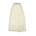 thumbnail image 6 of XUNKUSGA Skirt for Women Tiered Cake Skirt Pleated Half Body Skirt for Formal Party&Wedding Guest Mesh Maxi Skirt S-XXL, 6 of 6