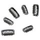 thumbnail image 5 of 100 Piezas Clips para Peluca Clips de Metal en Forma de U Clips para Peluca de Acero Inoxidable Clips de Peine de 6 Puntas con Goma Suave para Extensiones de Cabello DIY, 3,2 cm, 2,8 cm, Negro, 5 of 5