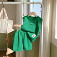 thumbnail image 2 of Weebloom Baby Boy Outfits Vest Sleeveless Outfit Casual Solid Shorts Toddler Kids Boys Summer Outfits Size 18-24 Months Green, 2 of 3