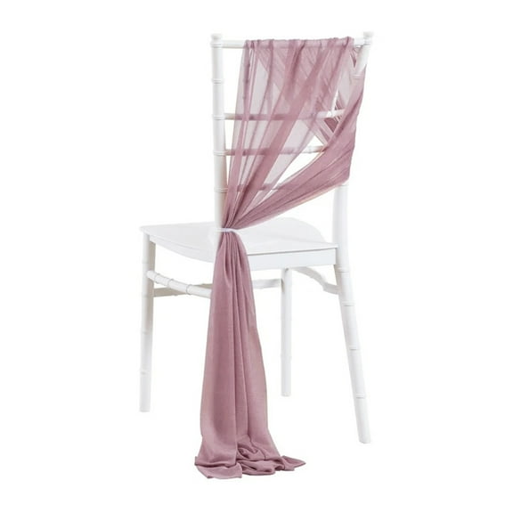 Yesbay Chiffon Chair Sashes Wedding Aisle Decorations 9Ft Wrinkle-Free Draping Fabric for Ceremony Reception Party Banquet Decoration