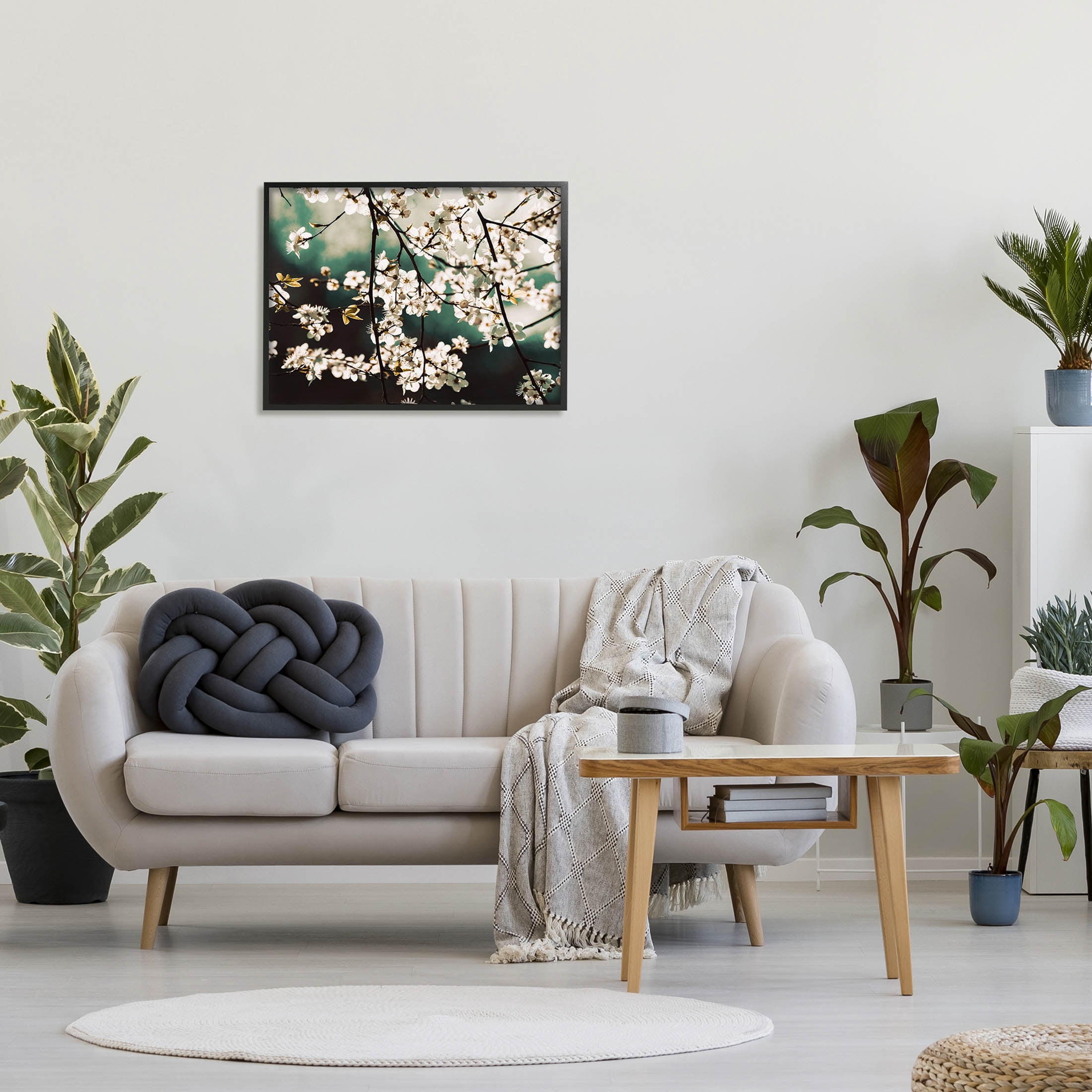 Cherry Blossom Nature Photography Botanical & Floral Photograph Black Framed Art Print Wall Art