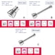 thumbnail image 4 of Injueey Grifo aireador extensor giratorio lavabo grifo rociador baño extensión rociador ahorro de agua Universal Juegos de accesorios de baño Medio, 4 of 6