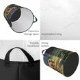 thumbnail image 2 of Fotbe Peaceful Deer Lily Pond Cesto de Ropa con Asas, Cesto Impermeable de Gran Capacidad, Bolsa de Lavado para Dormitorio, Cesto de Ropa con Ruedas y Asas-Small, 2 of 6