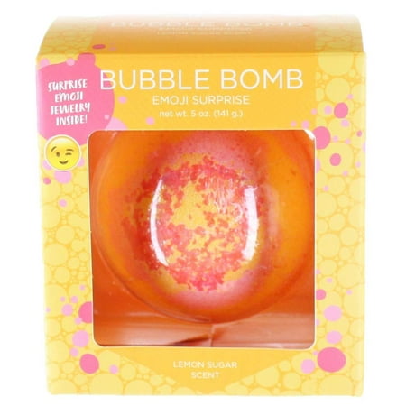 Bubble Bath Bomb for Girls with Surprise Kids Necklace Inside by Two Sisters Spa. Large 99% Natural Fizzy in Gift Box. Moisturizes Dry Sensitive Skin. Releases Color, Scent, Bubbles. (Birt