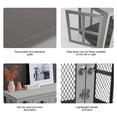 thumbnail image 6 of Eclife 35.4" Furniture Style Dog Crate Double Doors Wood Dog Cage Medium Dog House with Cushion for Indoor Use,Gray, 6 of 10