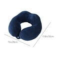 thumbnail image 3 of Taotanxi Travel & Neck Pillow, Therapeutic Memory Foam, Washable Micro-Fiber Cover, Soft and Comfortable - Head Support for Long Flights, Compact and Ergonommic Design, Attaches to Luggage - Navy, 3 of 6