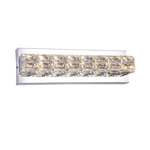 Bethel International LED Wall Sconce Chrome Metal & Crystal
