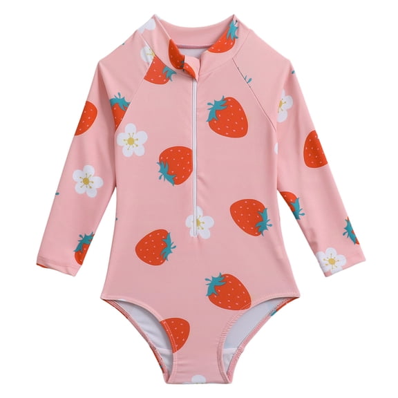 JFOPQVSM Childrens Swimsuit Quick Drying Sun Protective Swimsuit Long Sleeved Triangle Swimsuit for Baby Girls