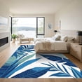 thumbnail image 3 of ODIKA 8'x10' Machine Washable Non-Slip Area Rug, Contemporary Navy Blue High Traffic Rug, Blue, 1099349, 3 of 7